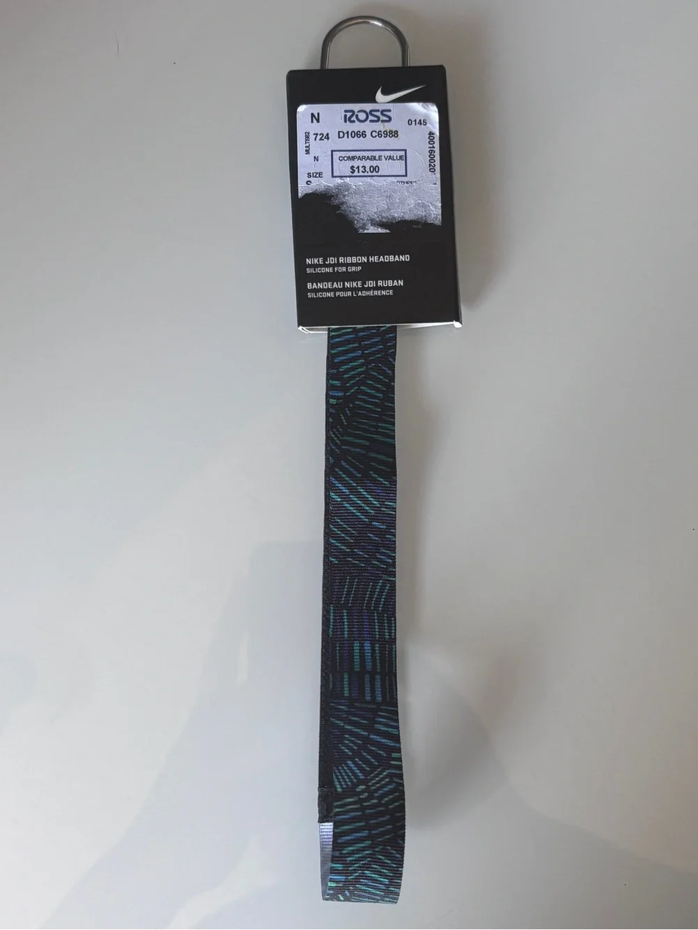 Nike JDI Ribbon Headband Silicone Grip Black Blue Green NWT